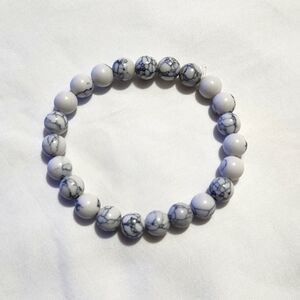 Howlite Crystal Bracelet 6mm